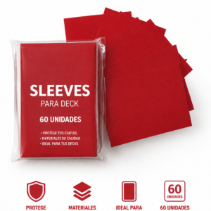X60 Sleeves Para Deck - Color Rojo