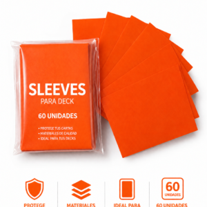 X60 Sleeves Para Deck - Color Naranja